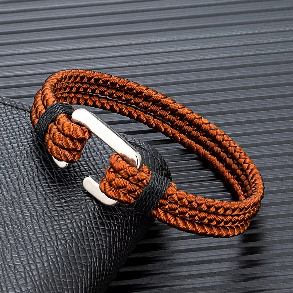 Pulseira Masculina de Corda Tripla | MEMORI