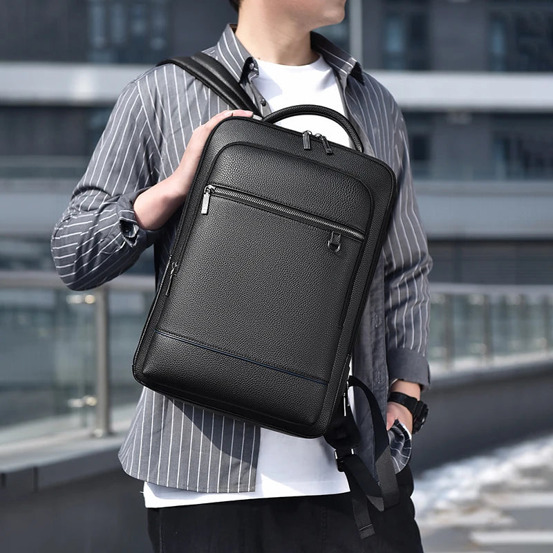 Mochila Masculina de Couro para Notebook | Executive®️