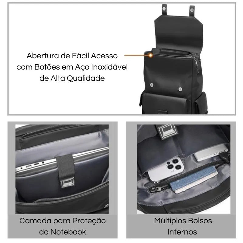 Mochila Masculina de Couro para Viagem | Aristocrat®️