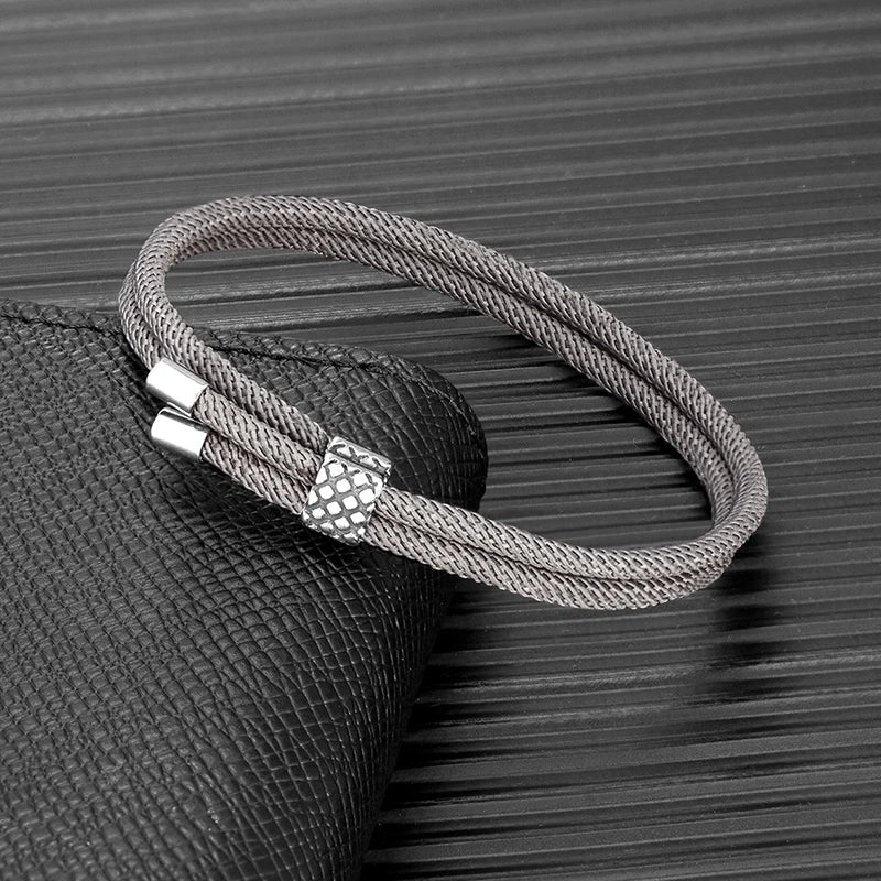 Pulseira Masculina de Corda Dupla | CELESTIAL