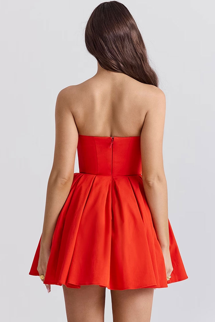 Vestido Vermelho Tomara que Caia & Saia Rodada | Lara